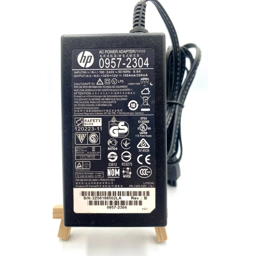 HP 0957-2304 HP 6600 6700 7110 7510 7515 35W 12V 250mA 3-Pin Printer AC Adapter